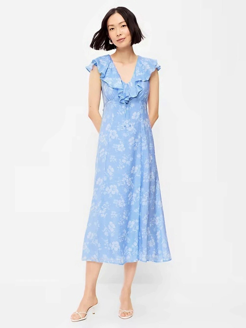 Old navy Ruffle-sleeve fit & flare Midi Dress